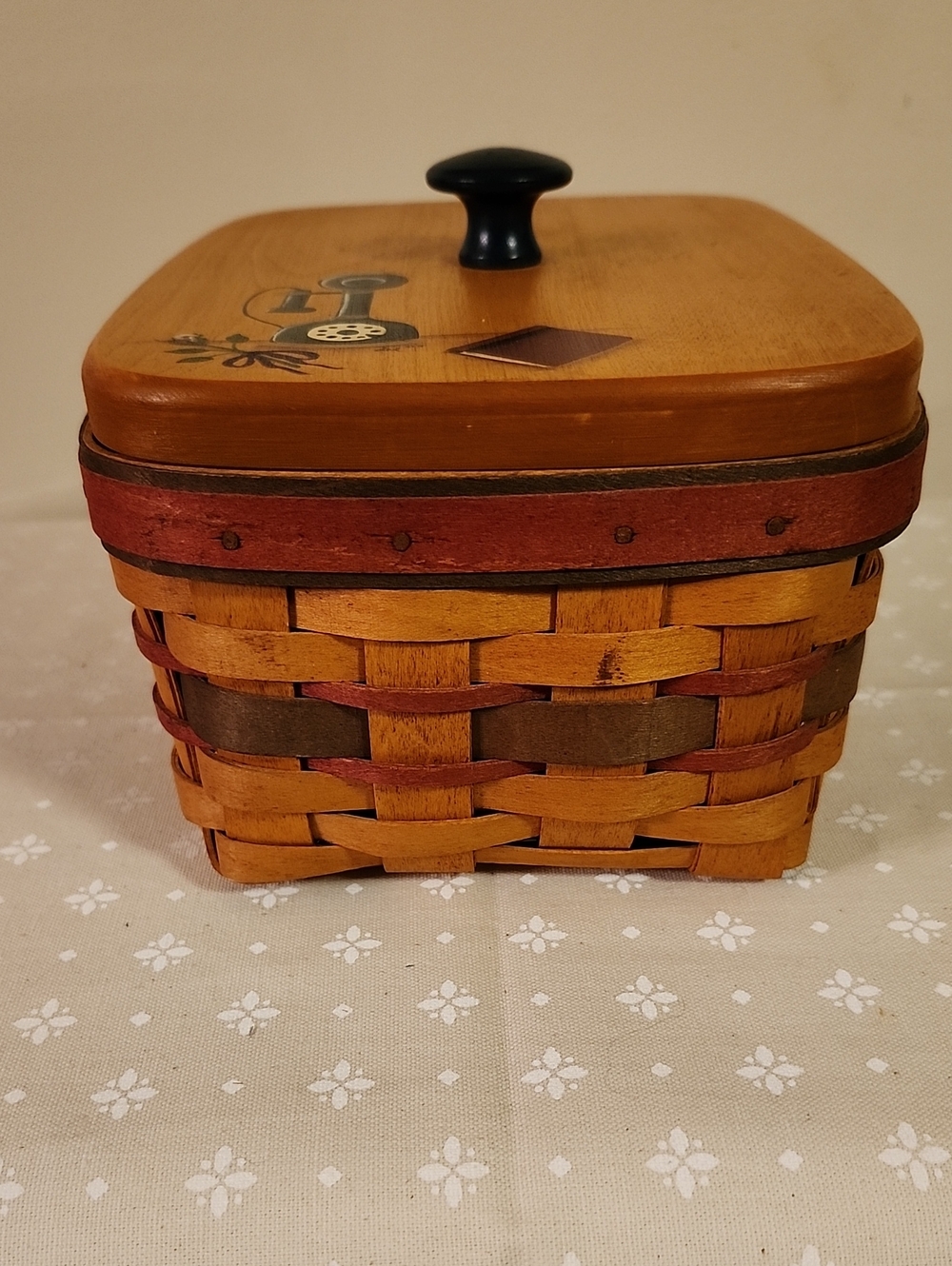 Longaberger Father's Day Address Basket With Painted Lid - Picture 4 of 9
